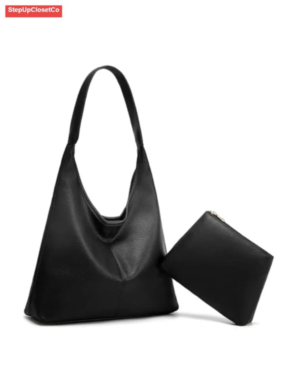 Medium Slouchy Hobo Bag Vegan Leather Shoulder Tote Purse